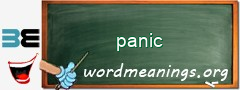 WordMeaning blackboard for panic